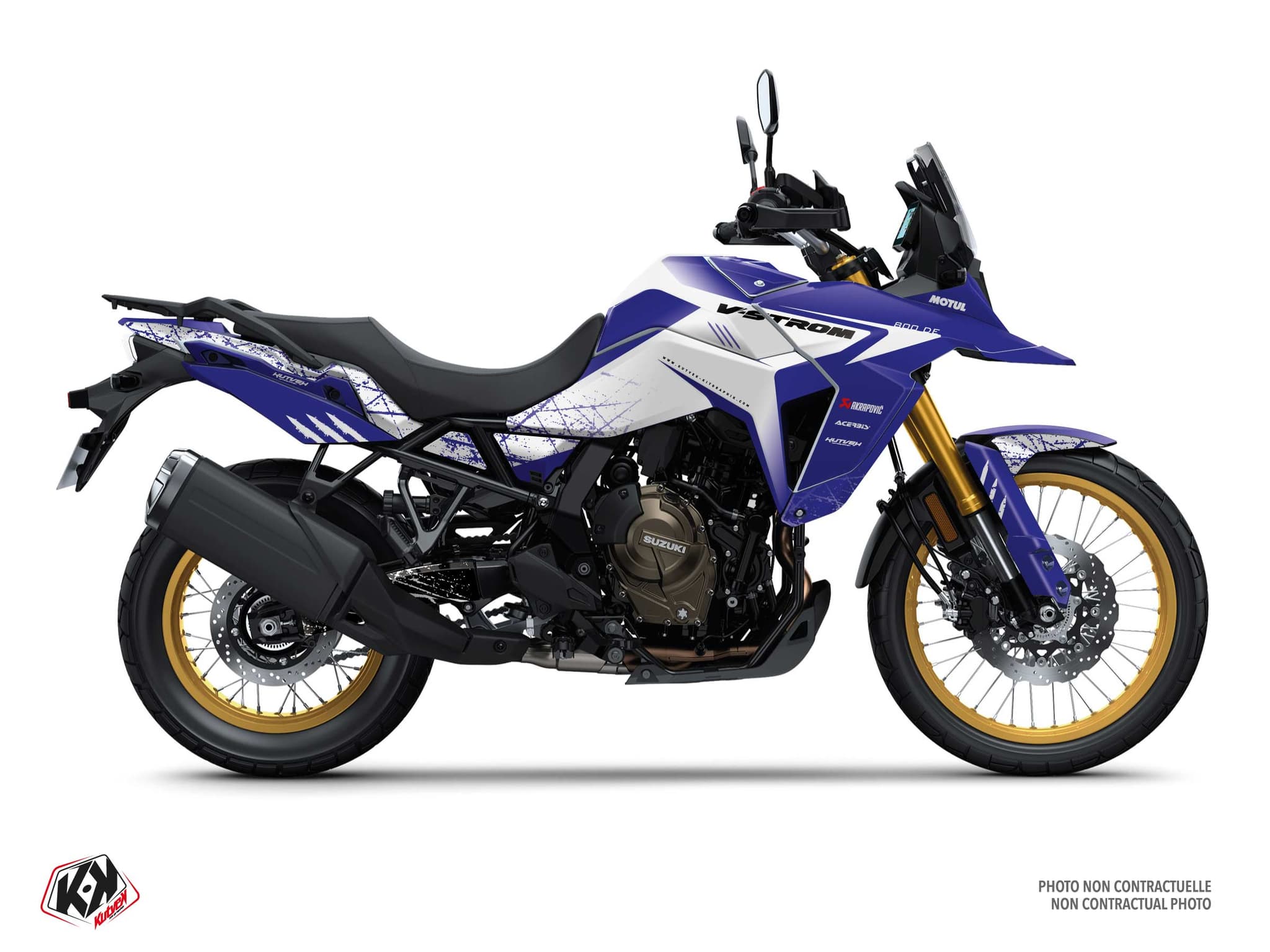 Kit Graphique moto suzuki v-strom 800 de skwal blanc