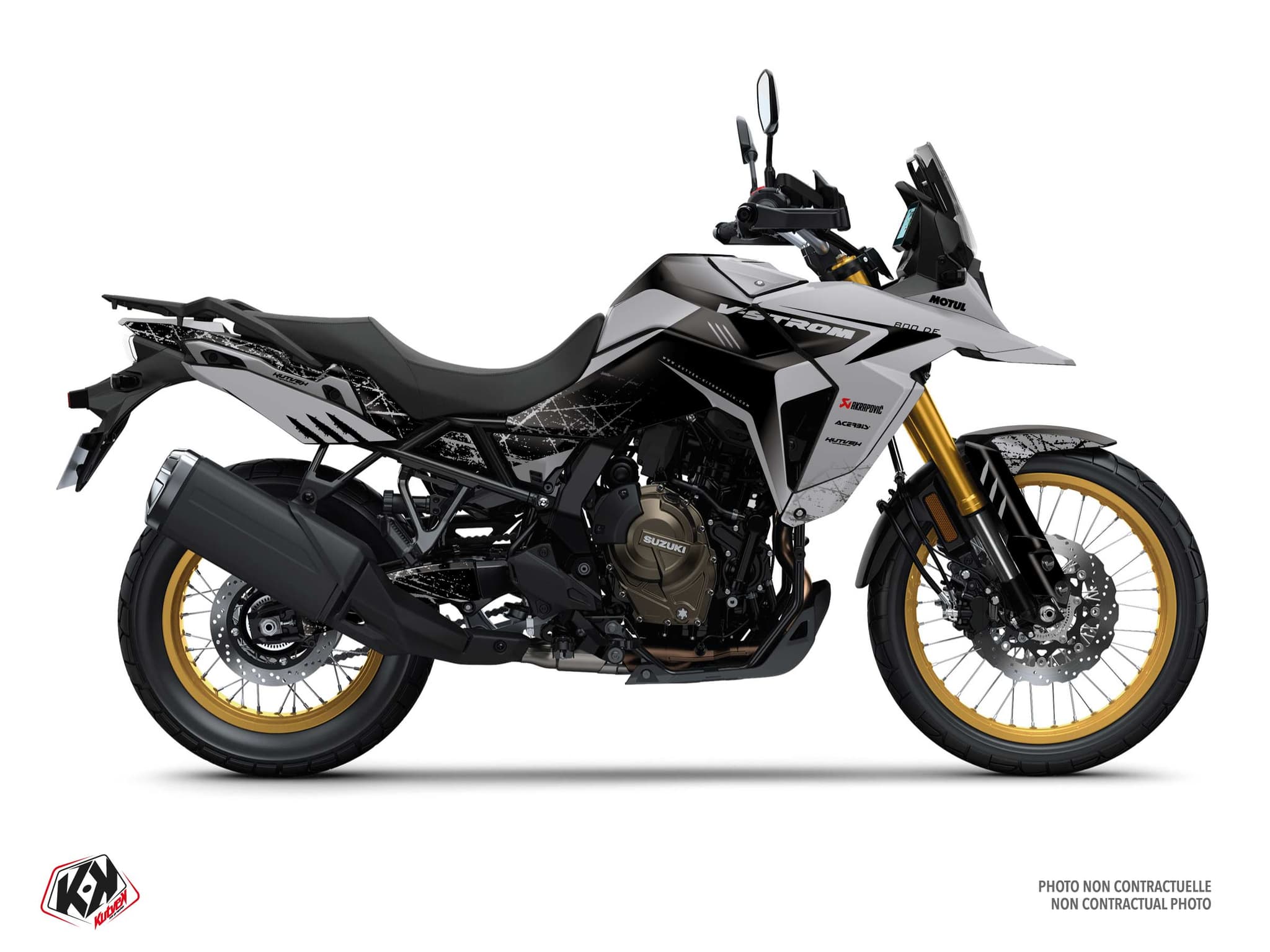 Kit Graphique moto suzuki v-strom 800 de skwal noir