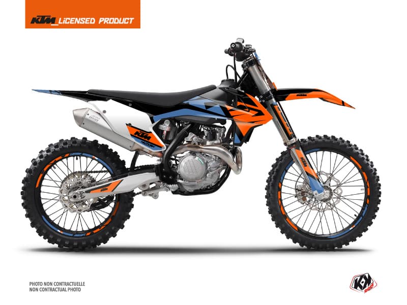 deko-set moto-cross skyline ktm 350 sxf blau