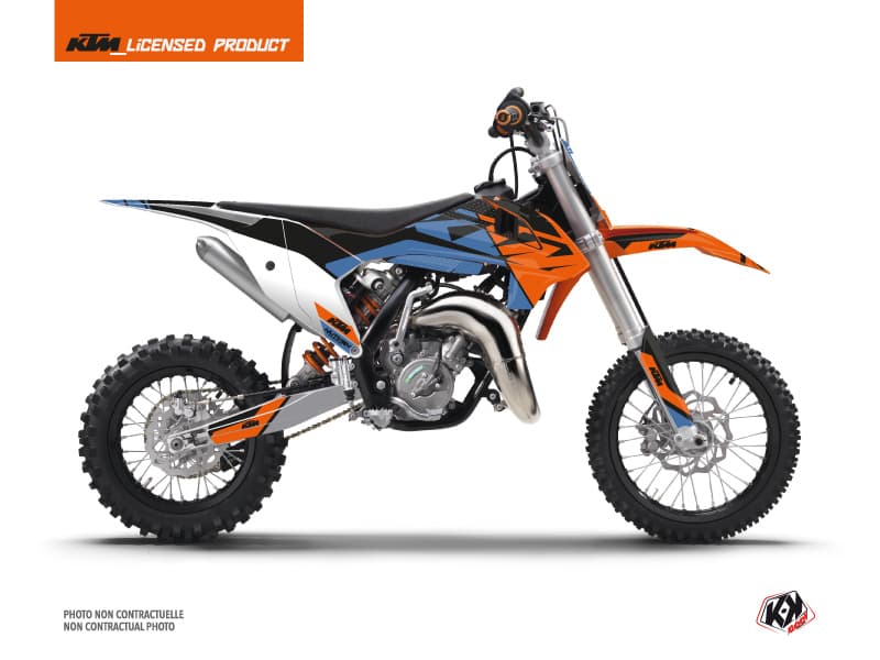 deko-set moto-cross skyline ktm 65 sx blau