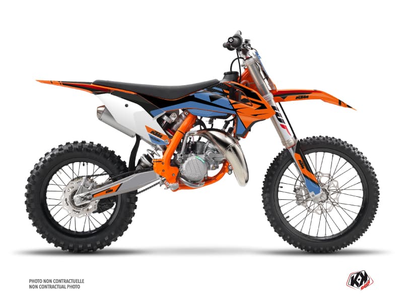 deko-set moto-cross skyline ktm 85 sx blau