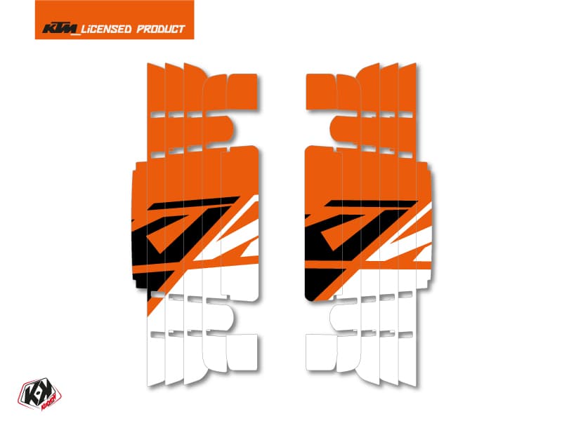 kit graphique grilles de radiateur skyline ktm exc-excf 2017 orange