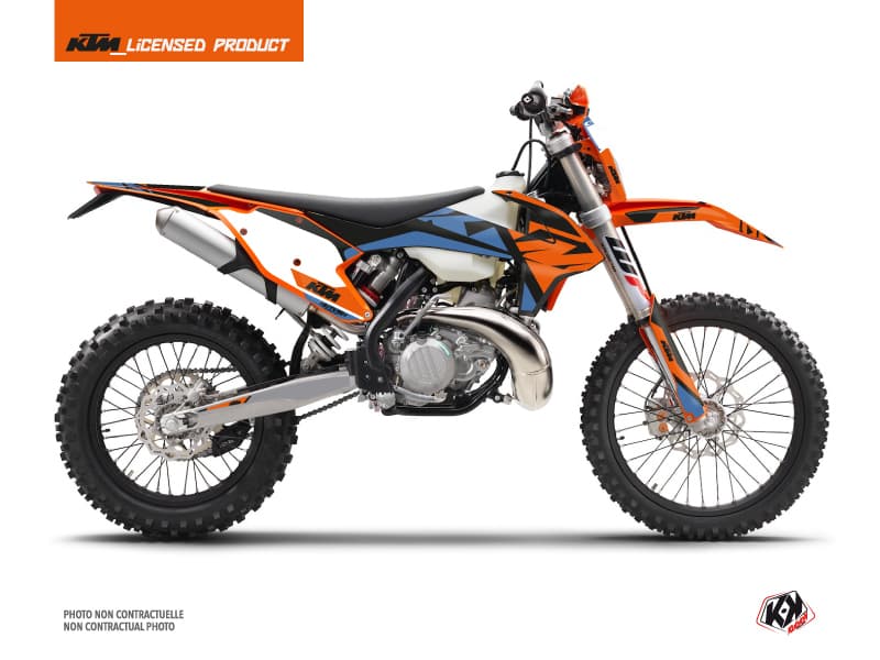 deko-set moto-cross skyline ktm exc-excf blau
