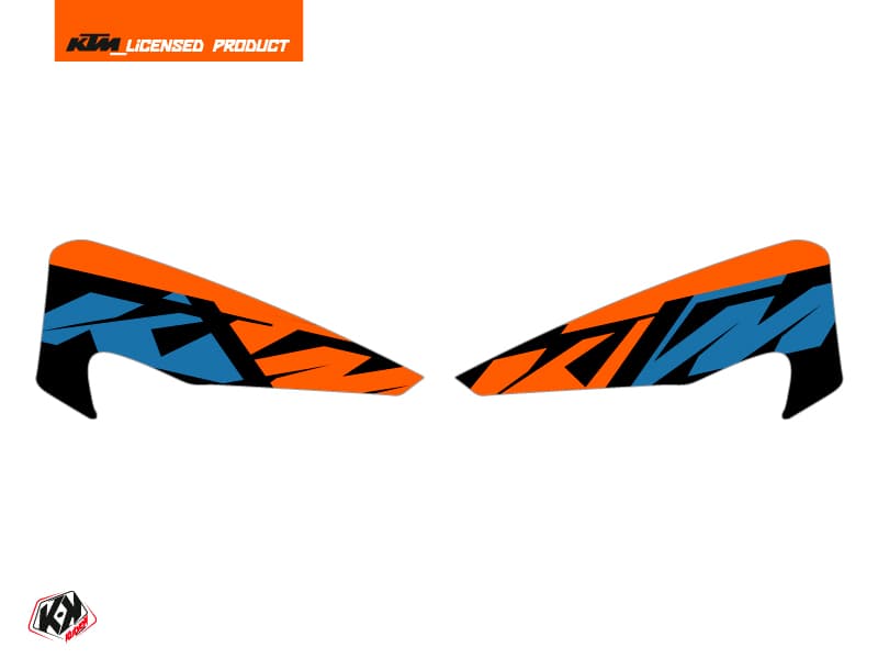 kit graphique stickers de protège mains skyline motocross ktm exc-excf bleu