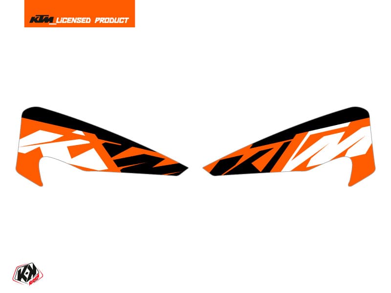 kit graphique stickers de protège mains skyline motocross ktm exc-excf orange
