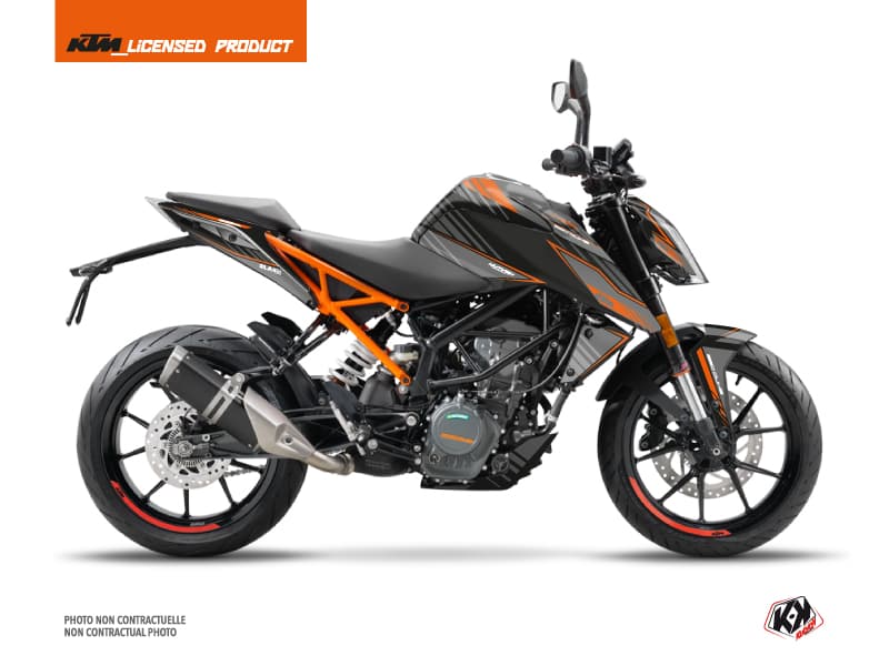 kit graphique moto ktm duke 390 slash noir-orange