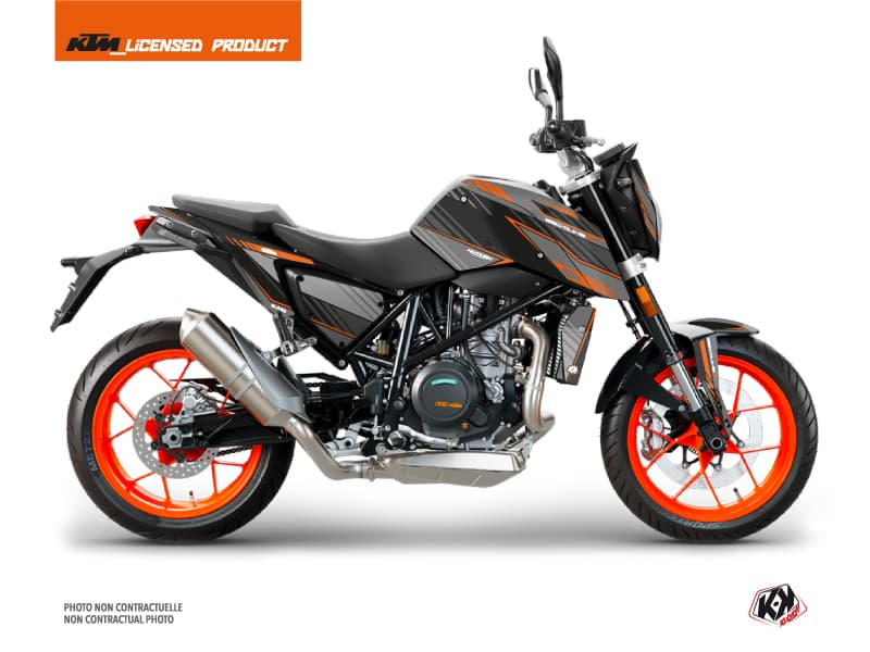 Kit graphique Moto Slash KTM Duke 690 R Noir Orange