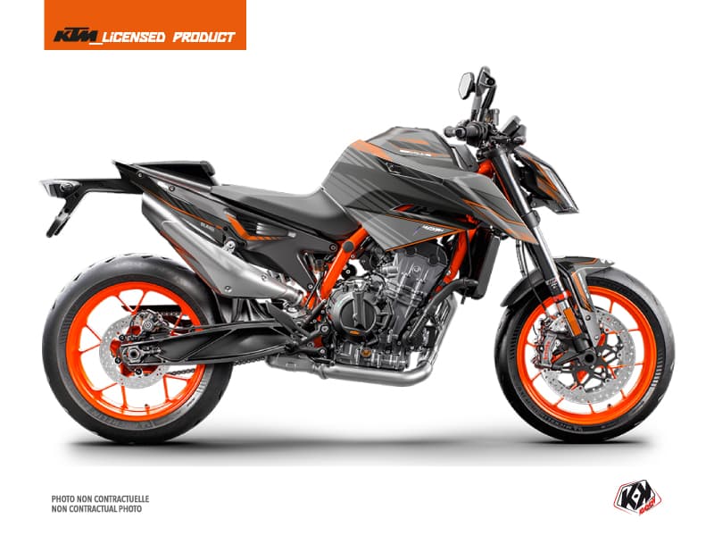 Kit graphique Moto Slash KTM Duke 890 R Noir Orange