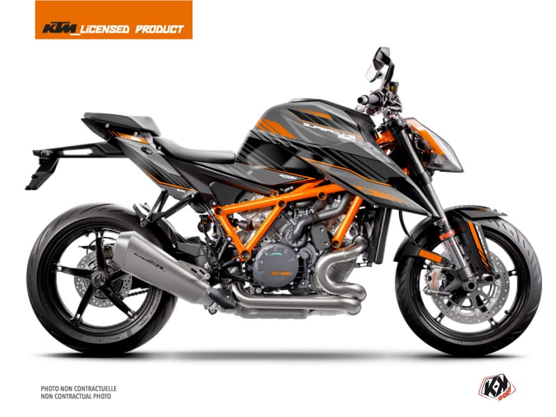 kit graphique moto ktm super duke 1290 r slash noir-orange