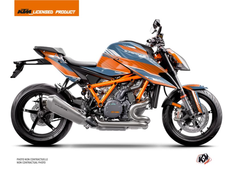 Kit graphique Moto Slash KTM Super Duke 1290 R Orange Bleu