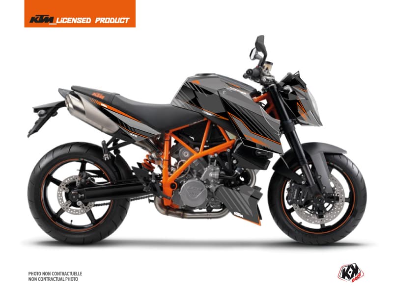Kit graphique Moto Slash KTM Super Duke 990 Noir Orange | KTM DUKE | Kutvek