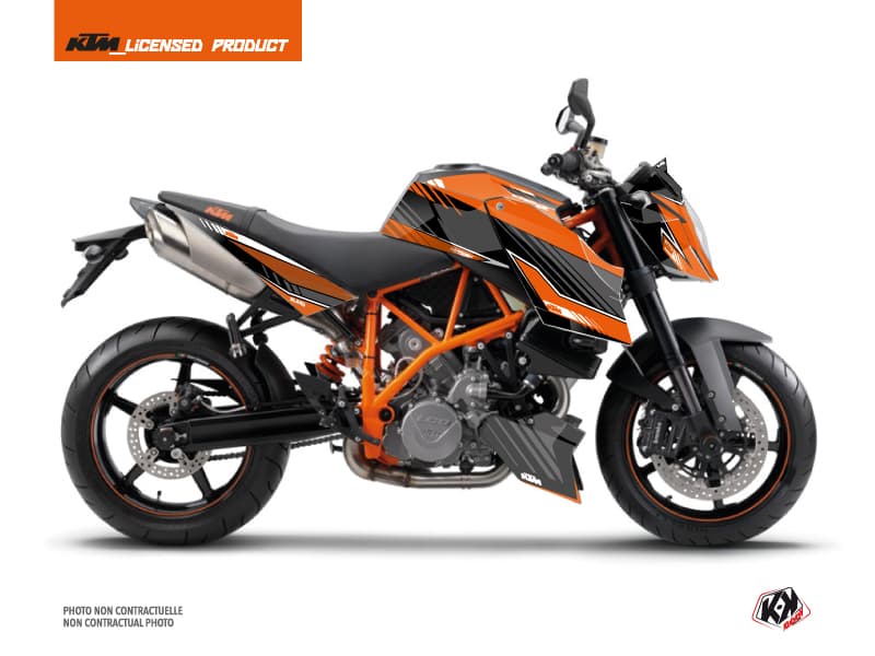 Kit graphique Moto Slash KTM Super Duke 990 Orange Noir