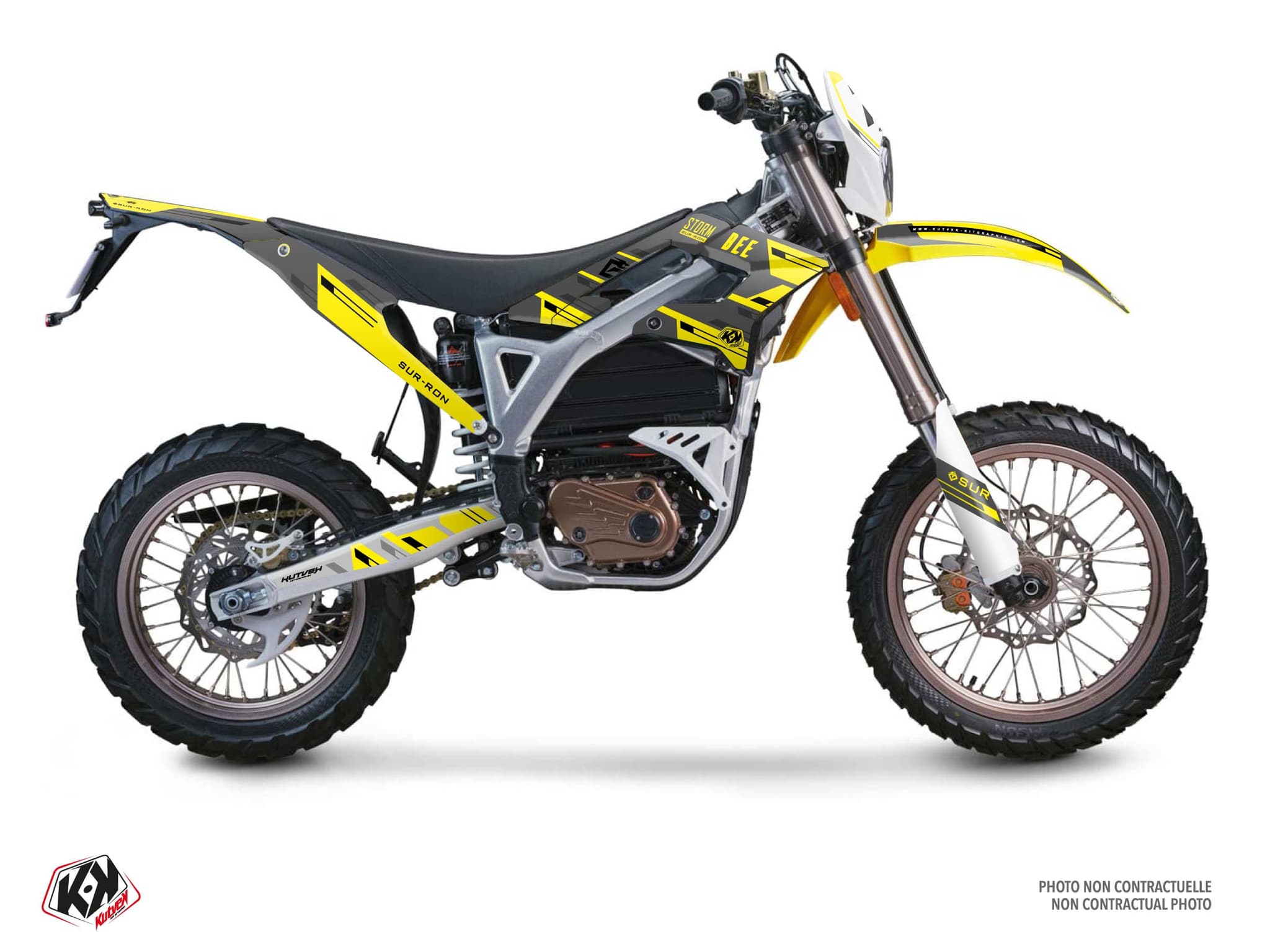 kit decorativo moto-cross sur-ron storm-bee enduro slice giallo