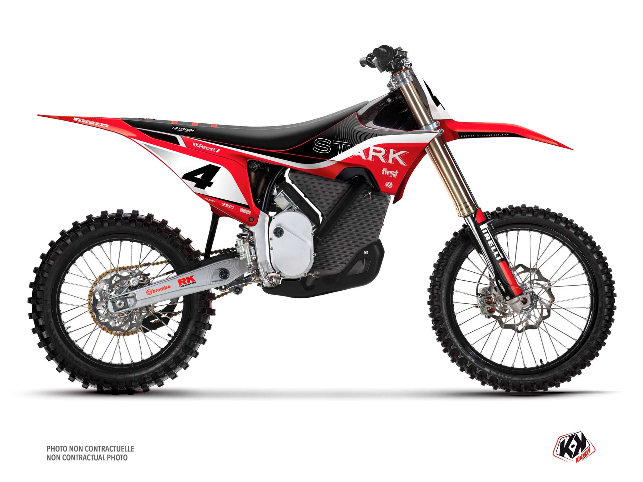 Stark Future Varg Dirt Bike Slide Red Graphic Kit