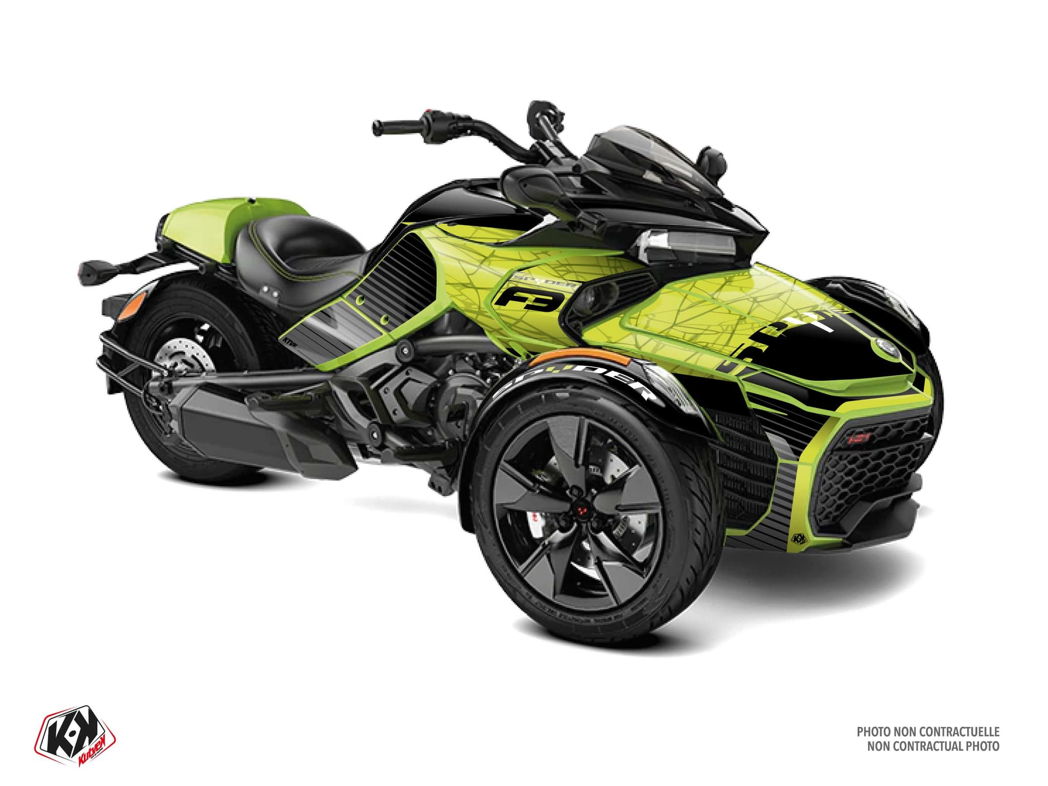 kit graphique snare vert hybride can-am spyder f3