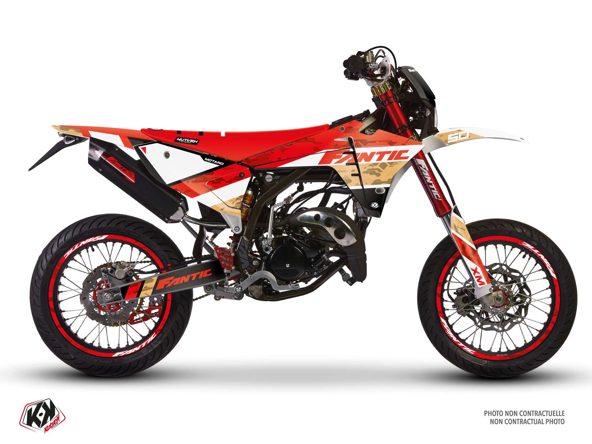 deko-set 50 ccm fantic xm 50 soldier rot