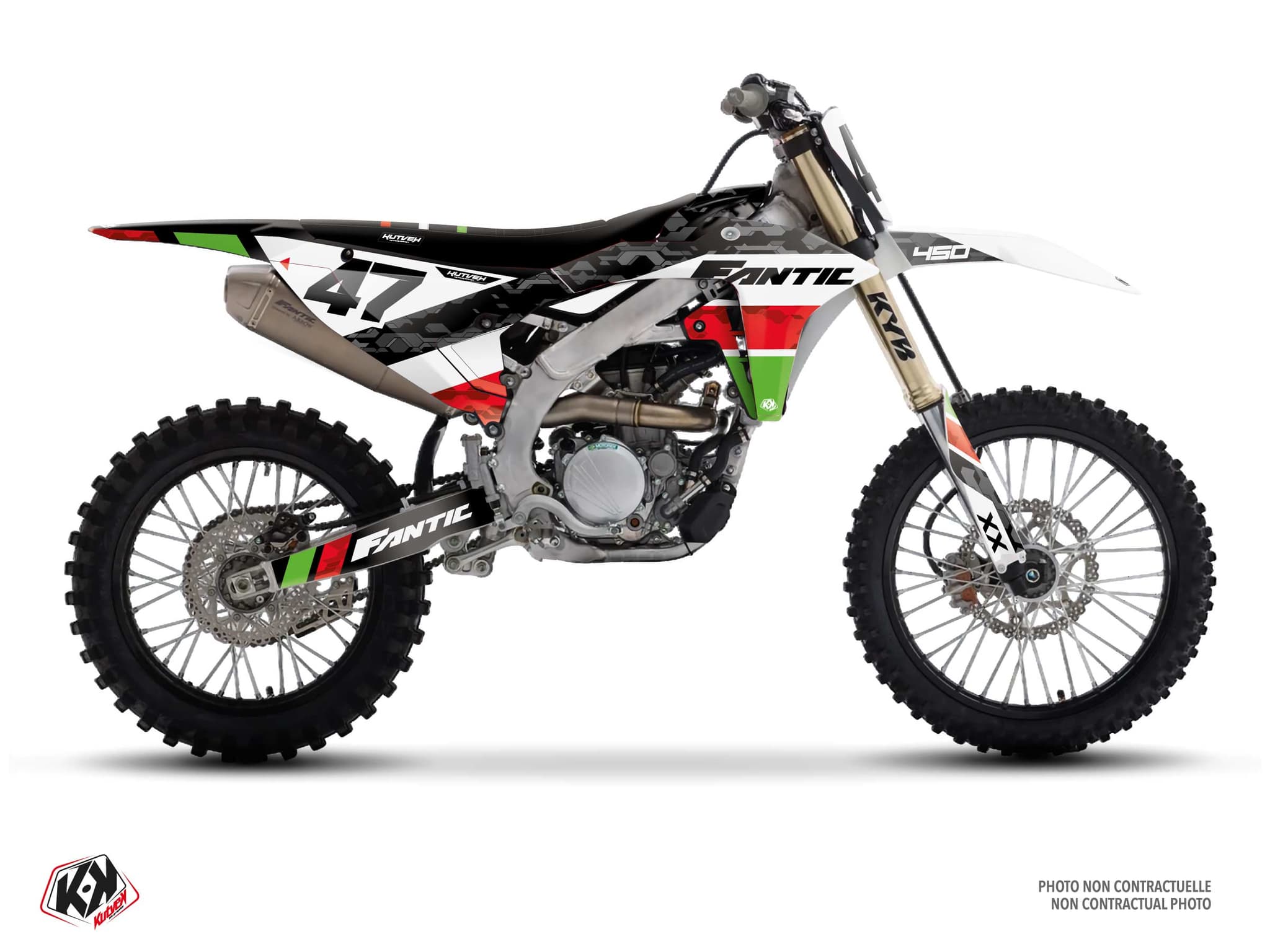 kit graphique motocross fantic xx 450 f soldier noir