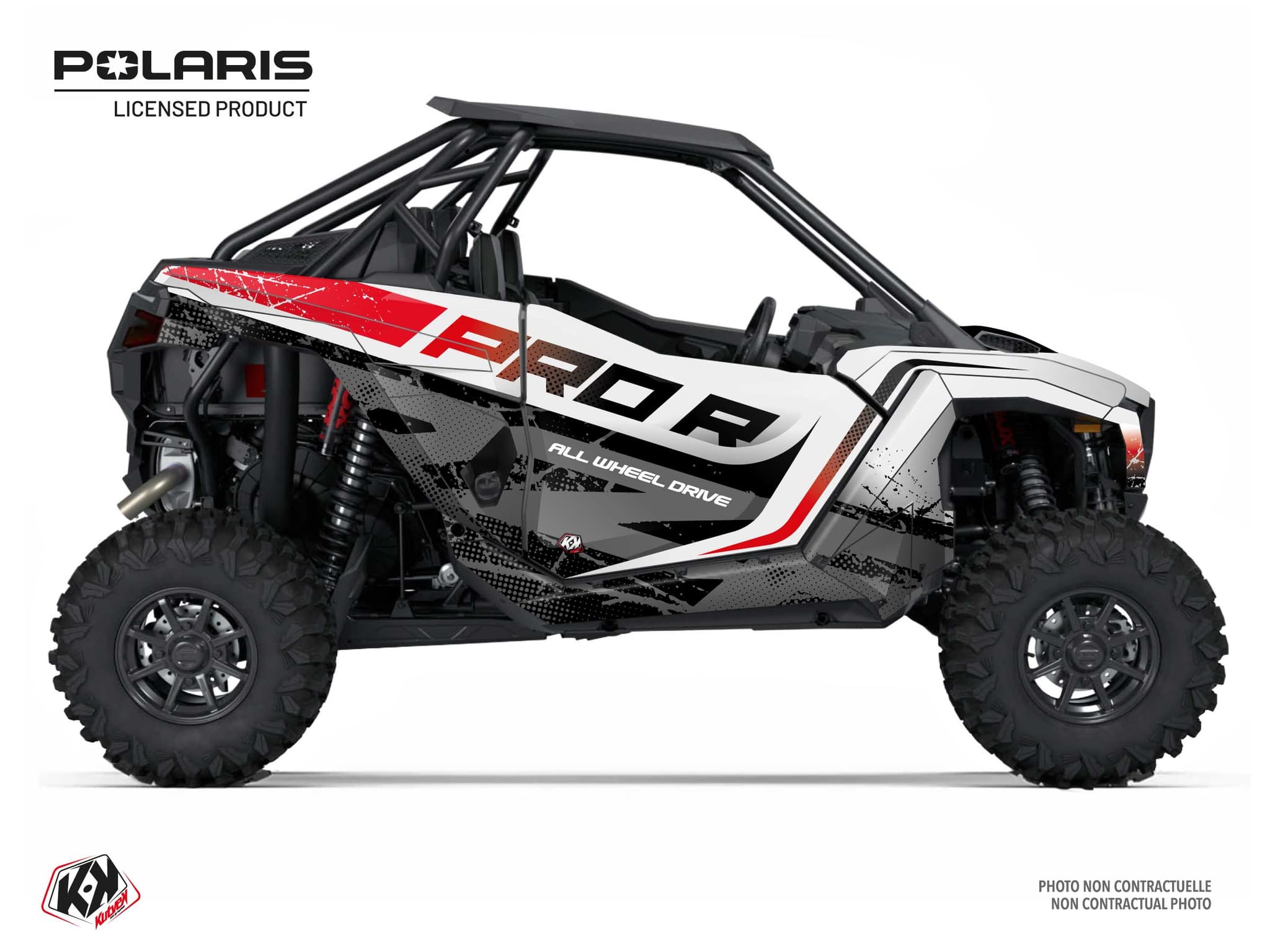 UTV POLARIS RZR PRO R ULTIMATE SOLENO-A White graphic kit | Polaris | Kutvek