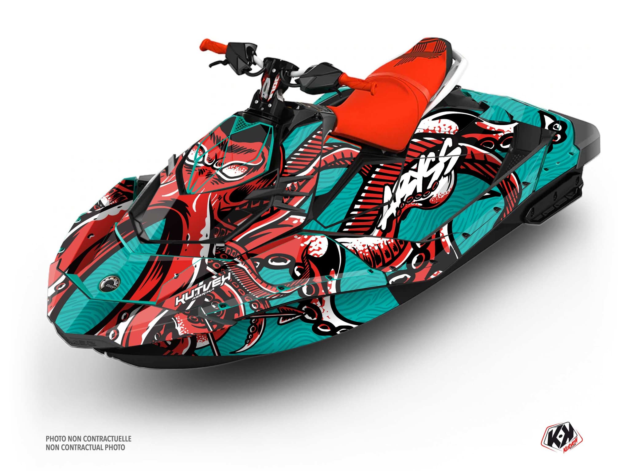 kit graphique jet-ski seadoo spark abyss rouge