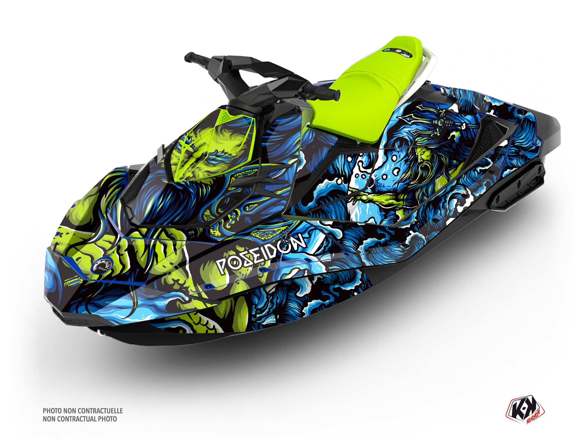 kit graphique jet-ski seadoo spark poseidon bleu