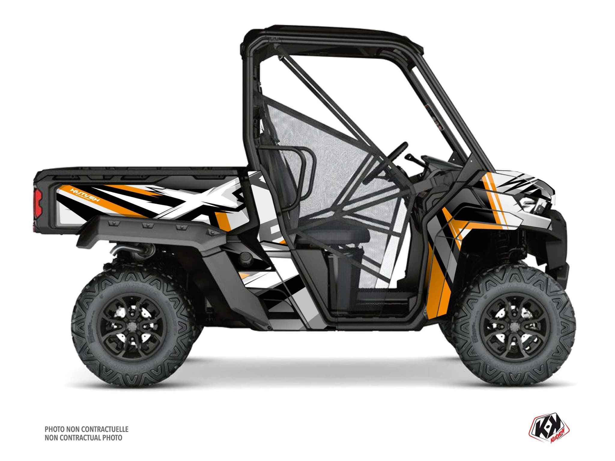 kit graphique ssv can-am defender spear blanc