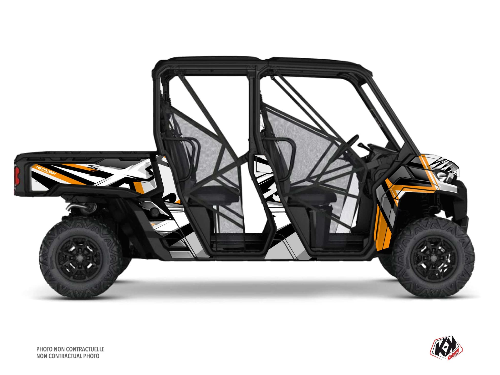 kit graphique ssv can-am defender max spear blanc