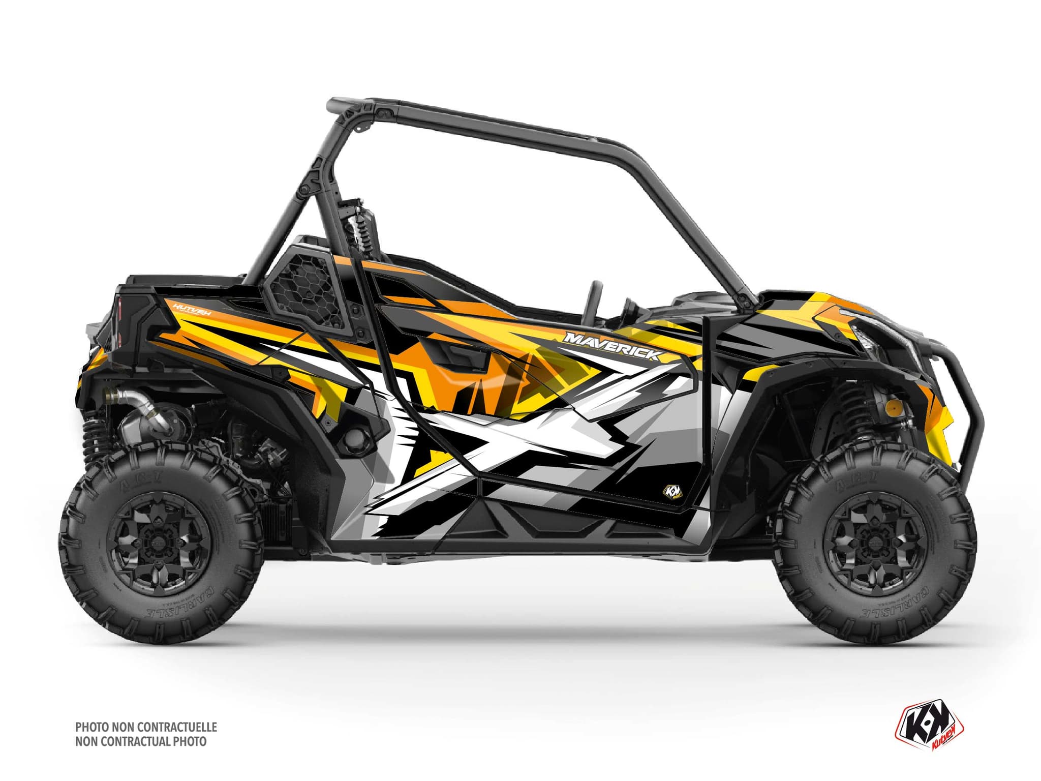 kit graphique ssv can-am maverick sport spear jaune