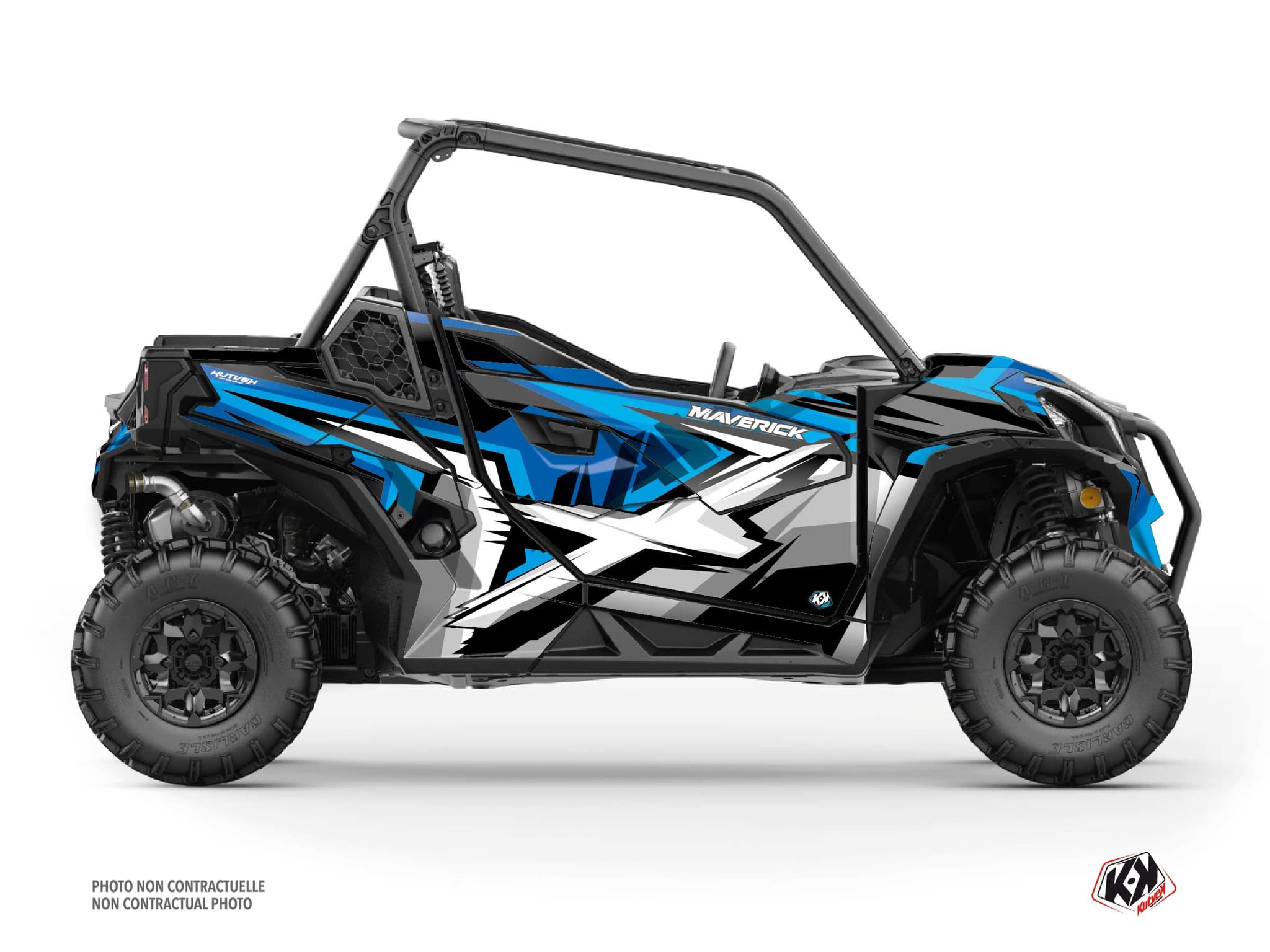 kit graphique ssv can-am maverick trail spear bleu