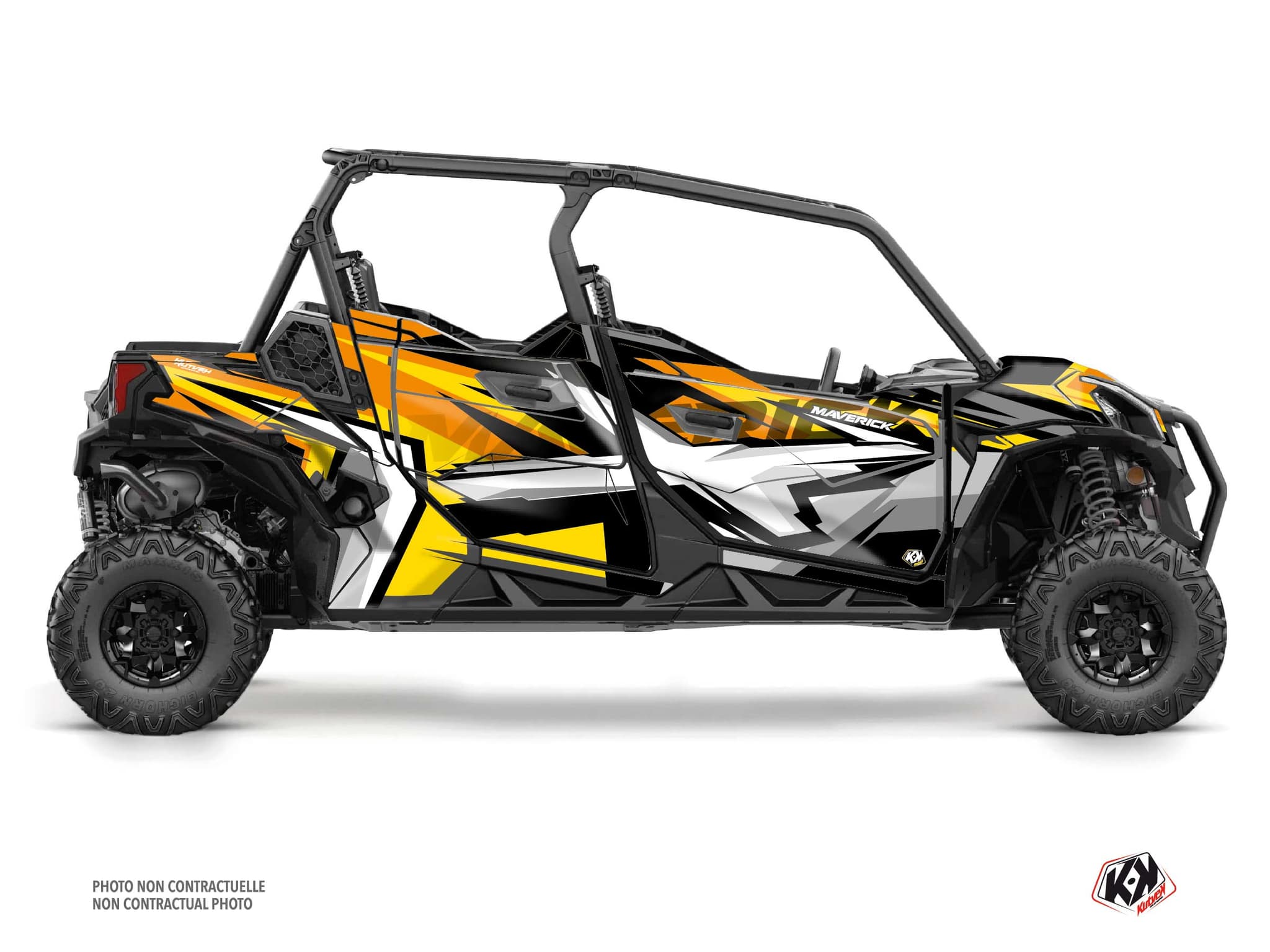 kit graphique ssv can-am maverick trail max spear jaune