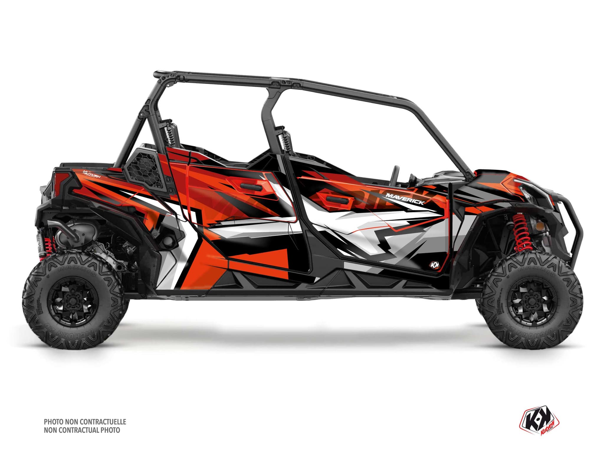 Kit Graphique ssv can-am maverick trail max spear rouge