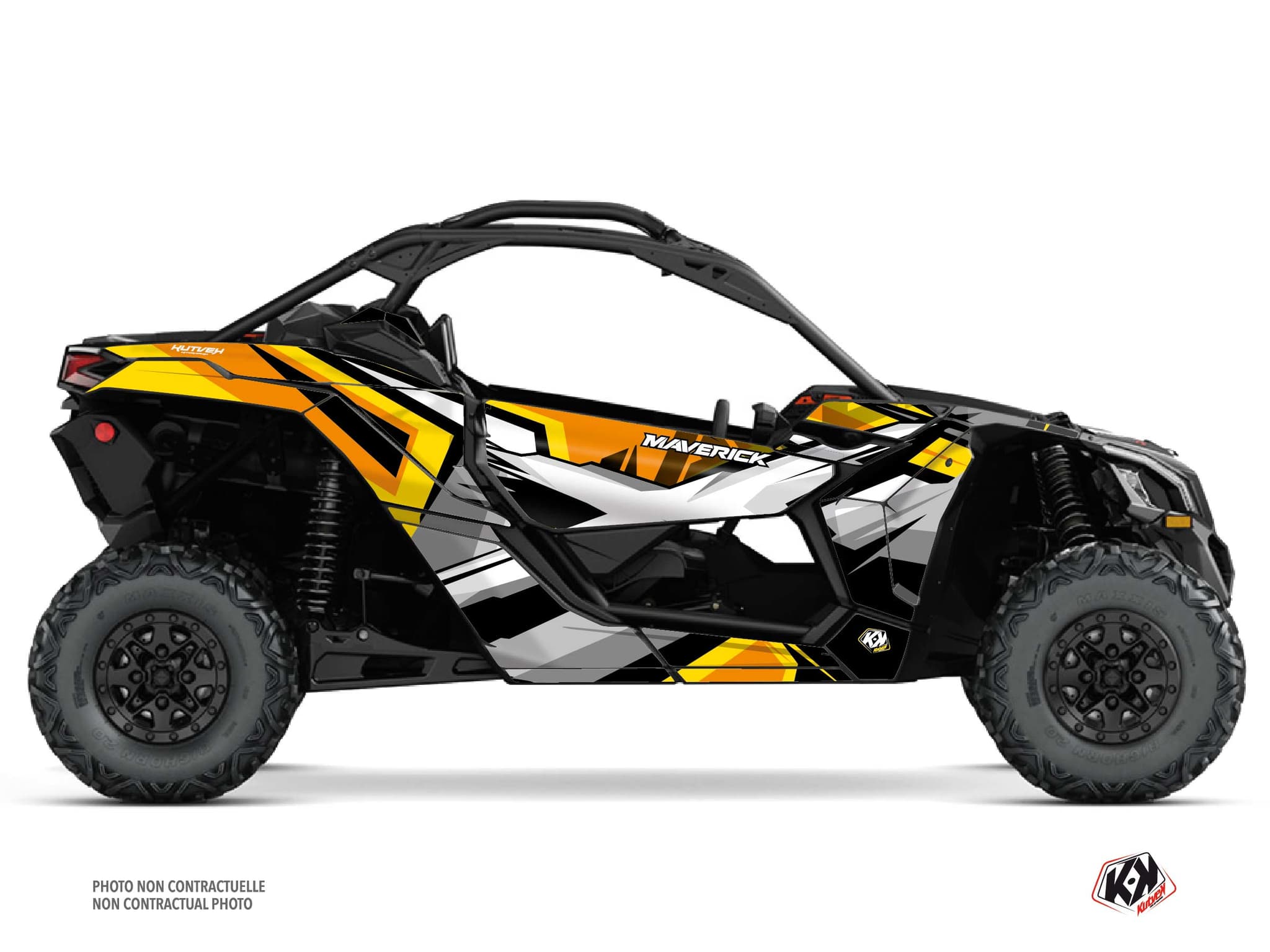 Kit Graphique ssv can-am maverick x3 spear jaune