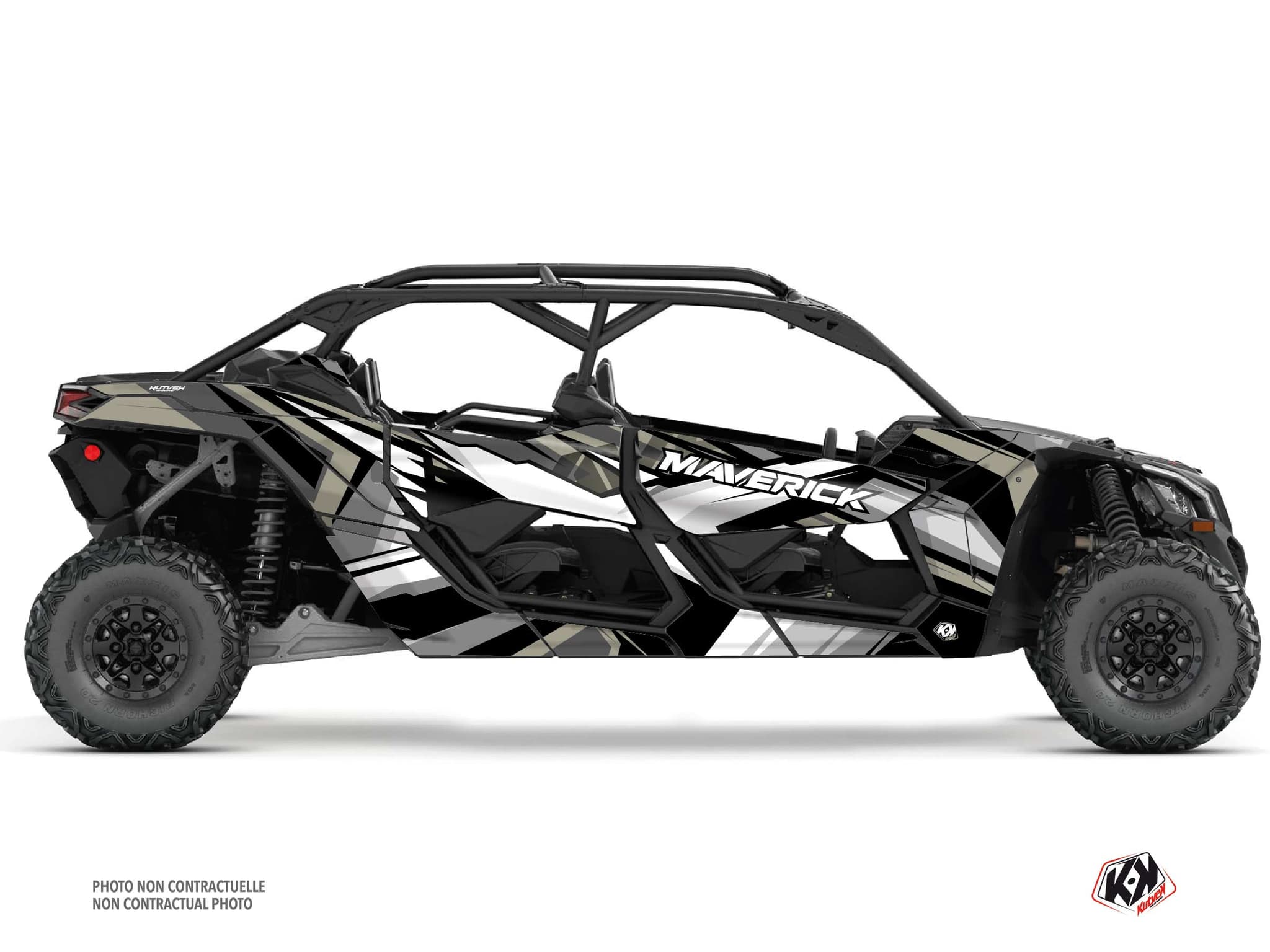 Kit Graphique ssv can-am maverick x3 max spear craie