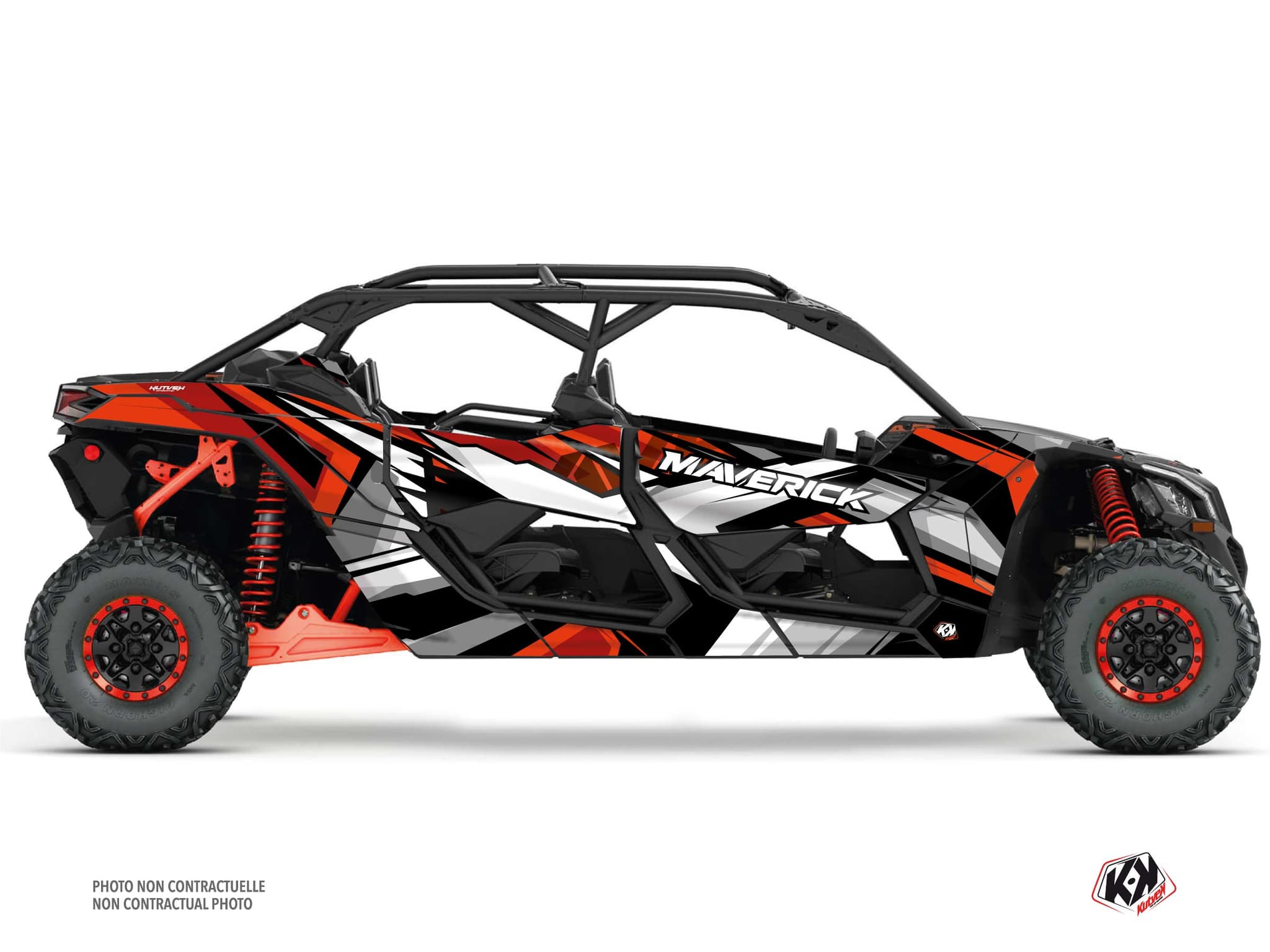 Kit Graphique ssv can-am maverick x3 max spear rouge