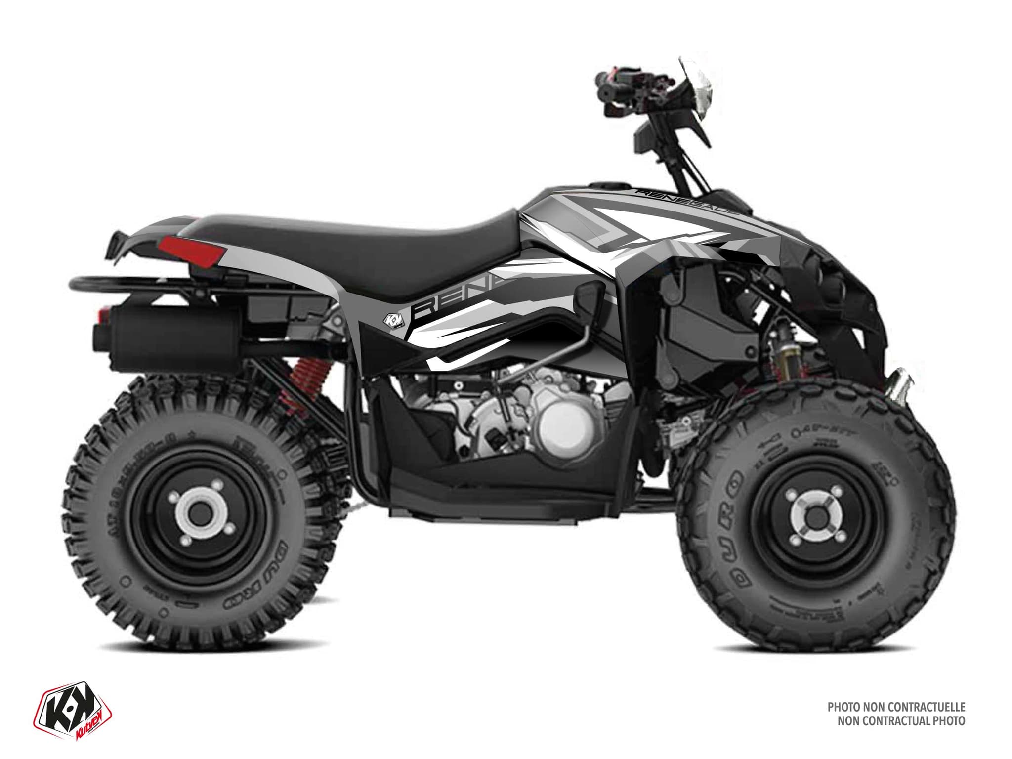 deko-set quad can-am renegade 110 spear grau | Can am | Kutvek