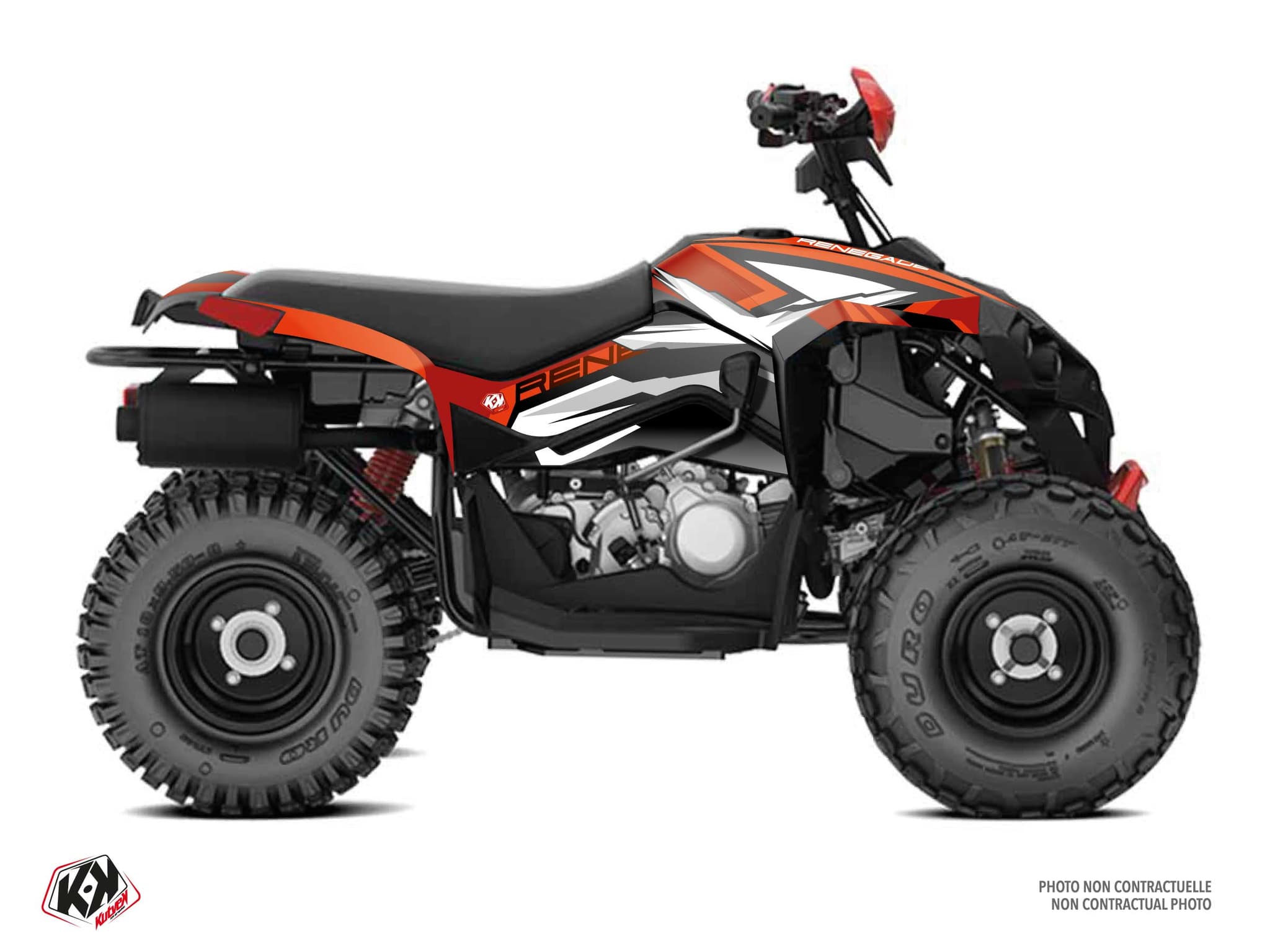 atv can-am renegade 110 spear red graphic kit