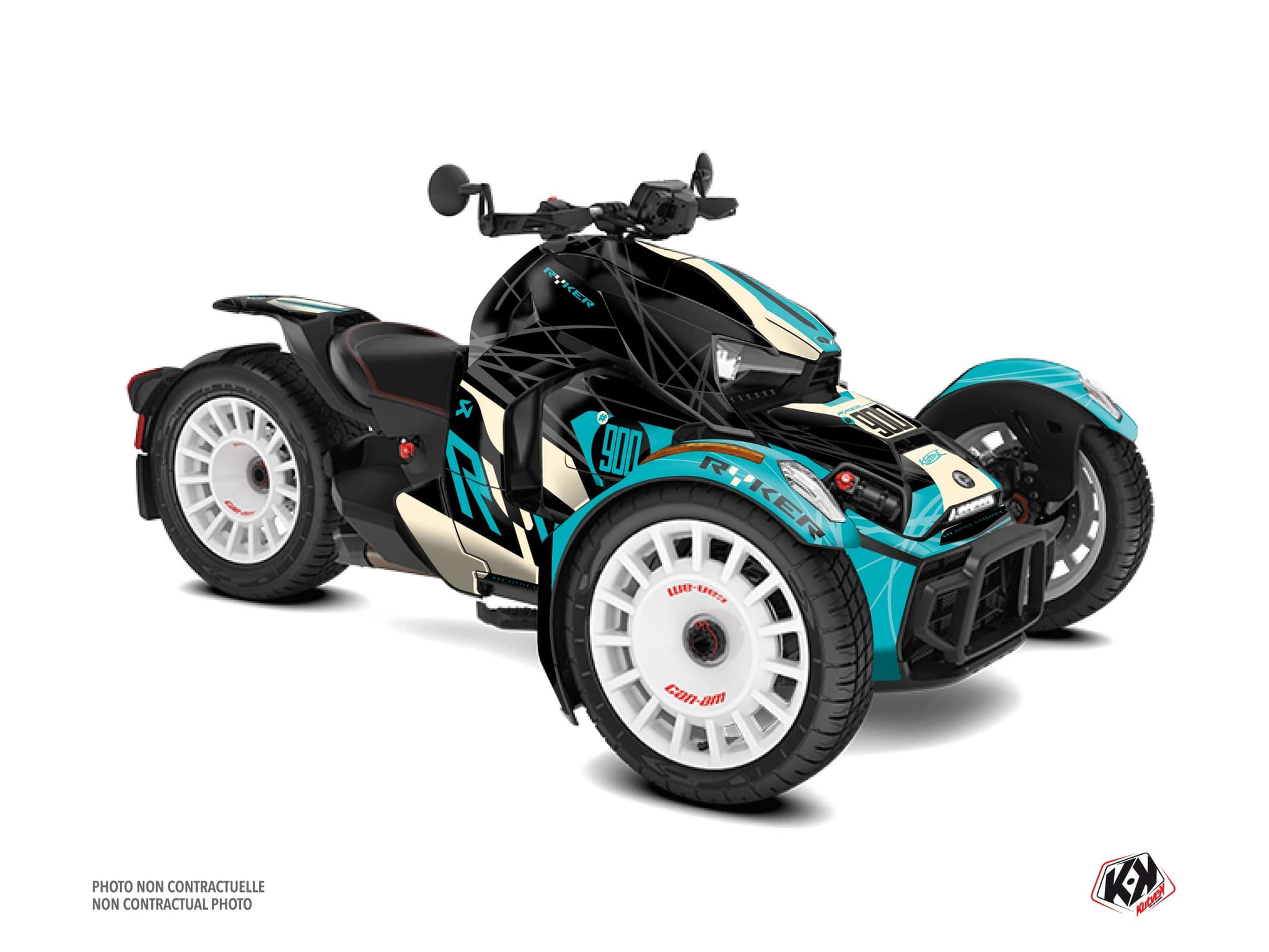 kit graphique speedline turquoise hybride can-am ryker 900 rally