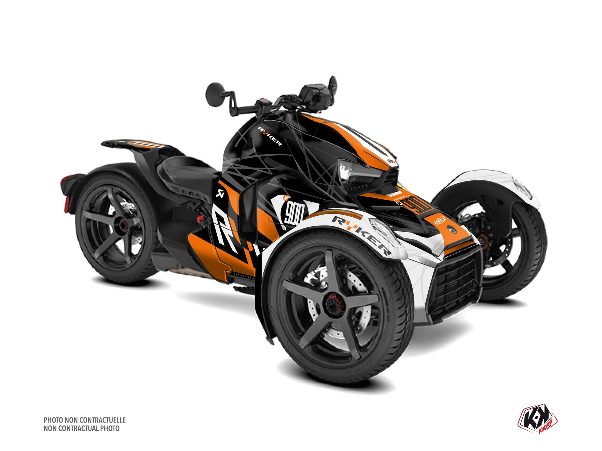 kit graphique speedline orange hybride can-am ryker 900 sport