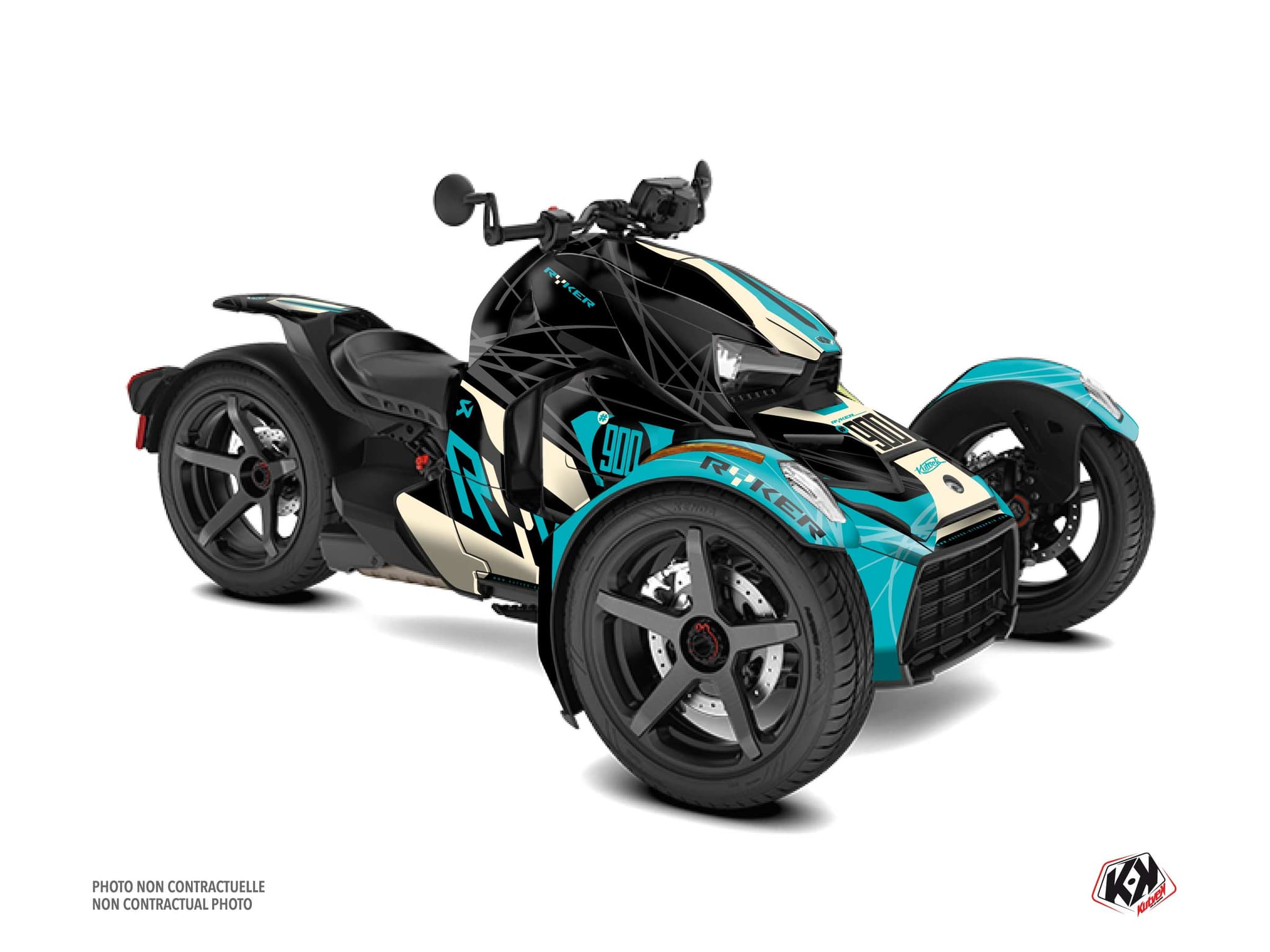kit graphique speedline turquoise hybride can-am ryker 900 sport