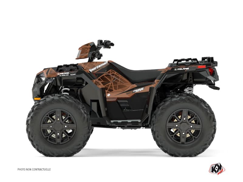 kit graphique quad polaris sportsman 1000 xp spin marron