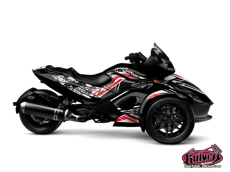 kit graphique spirit gris hybride can-am spyder rs