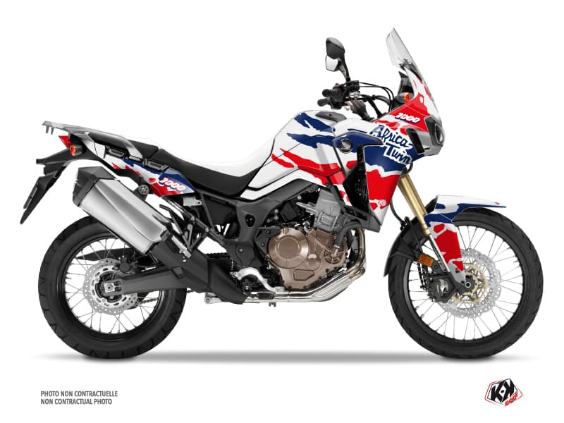 kit graphique moto honda crf 1000 l africa twin splash rouge-bleu