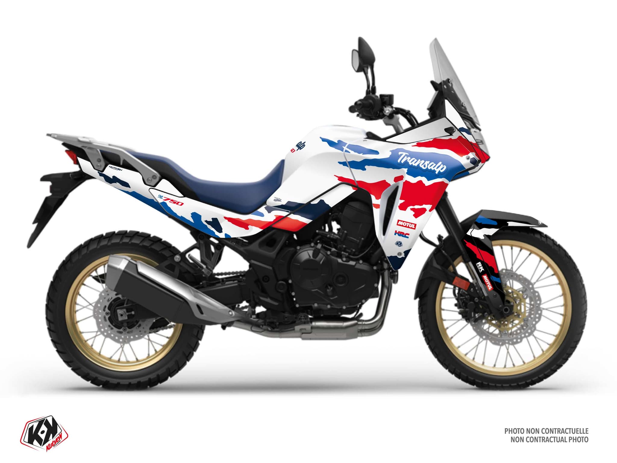 kit graphique moto honda transalp 750 splash blanc