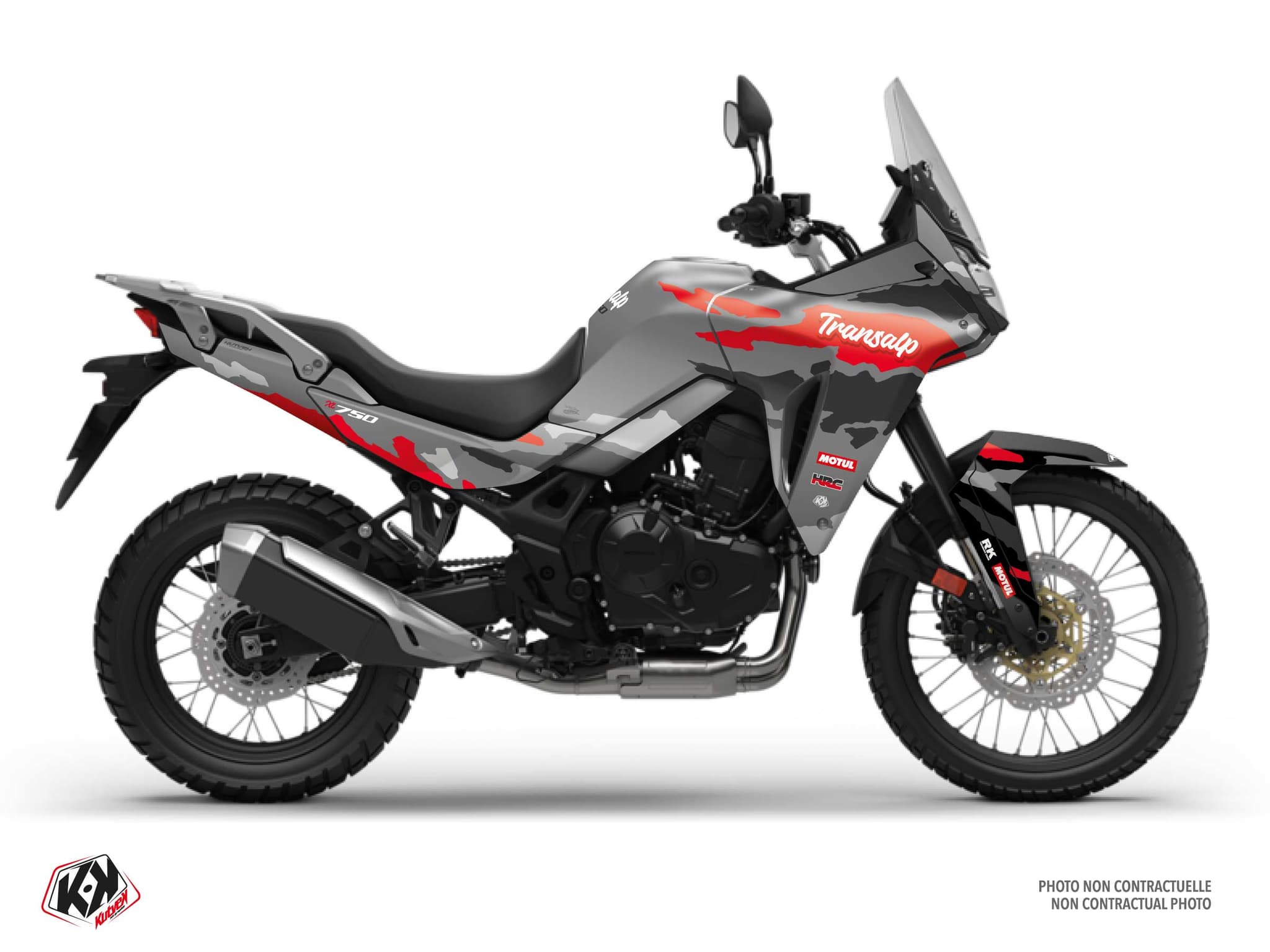 kit graphique moto honda transalp 750 splash gris