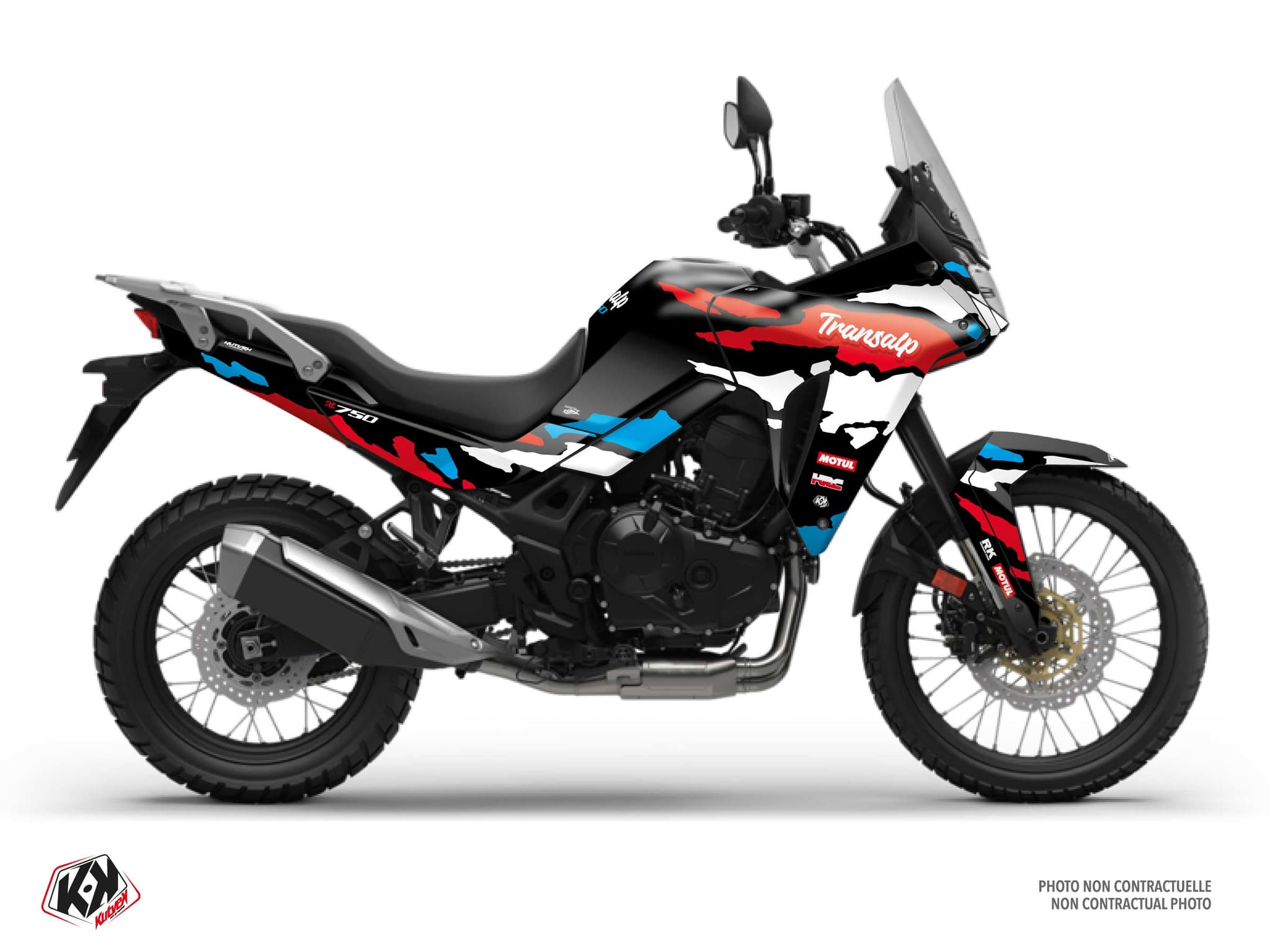 kit graphique moto honda transalp 750 splash noir