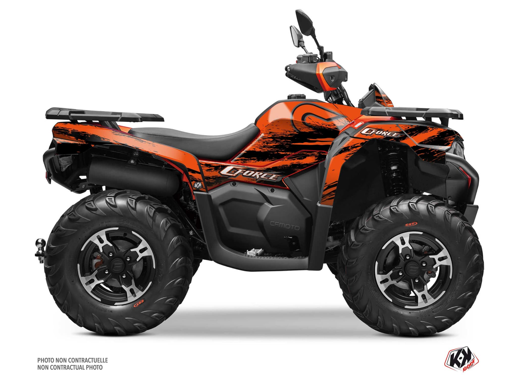 kit graphique quad splatter cf moto cforce 625 orange