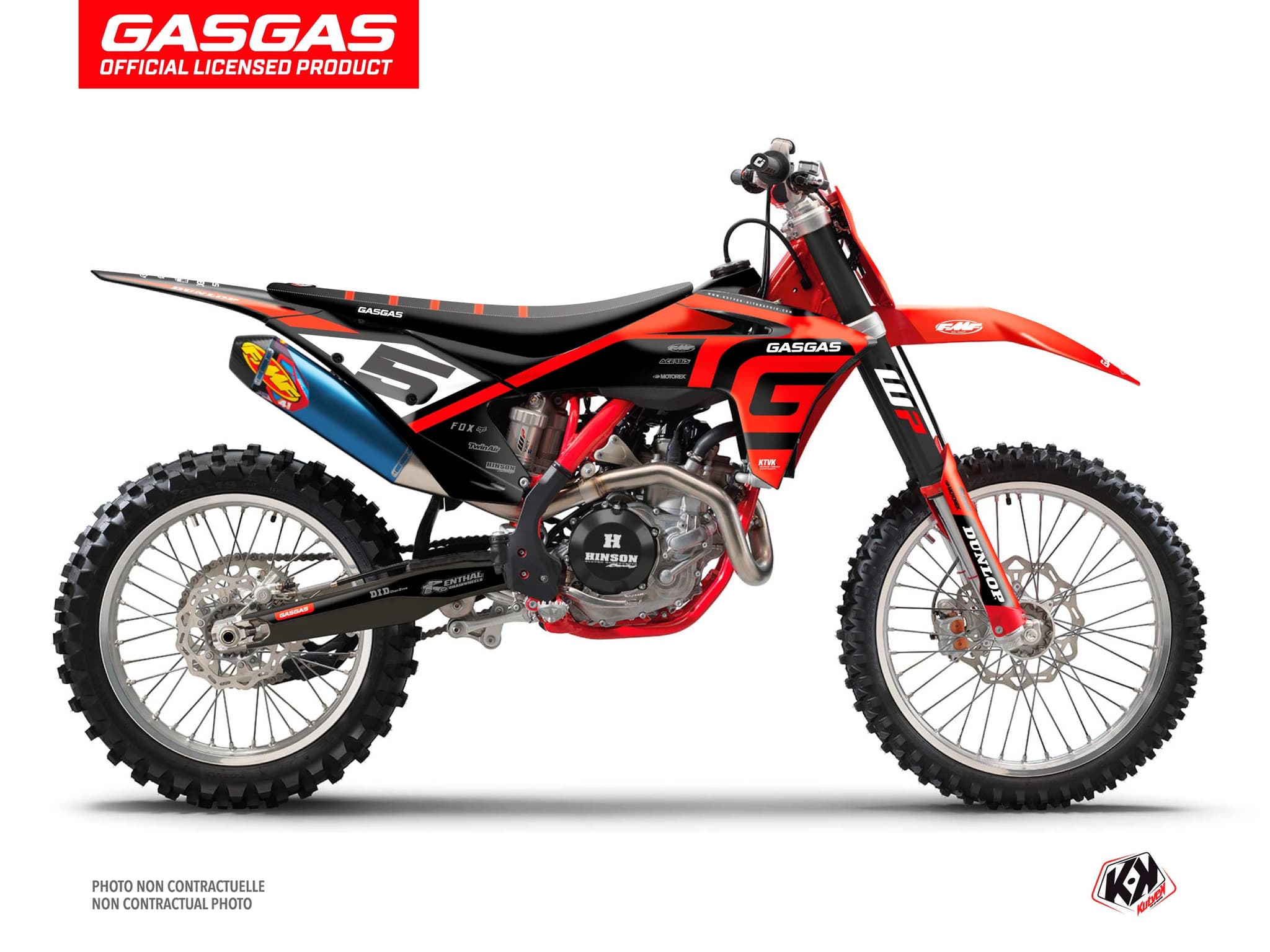 kit graphique motocross gasgas ex 350 f spline noir