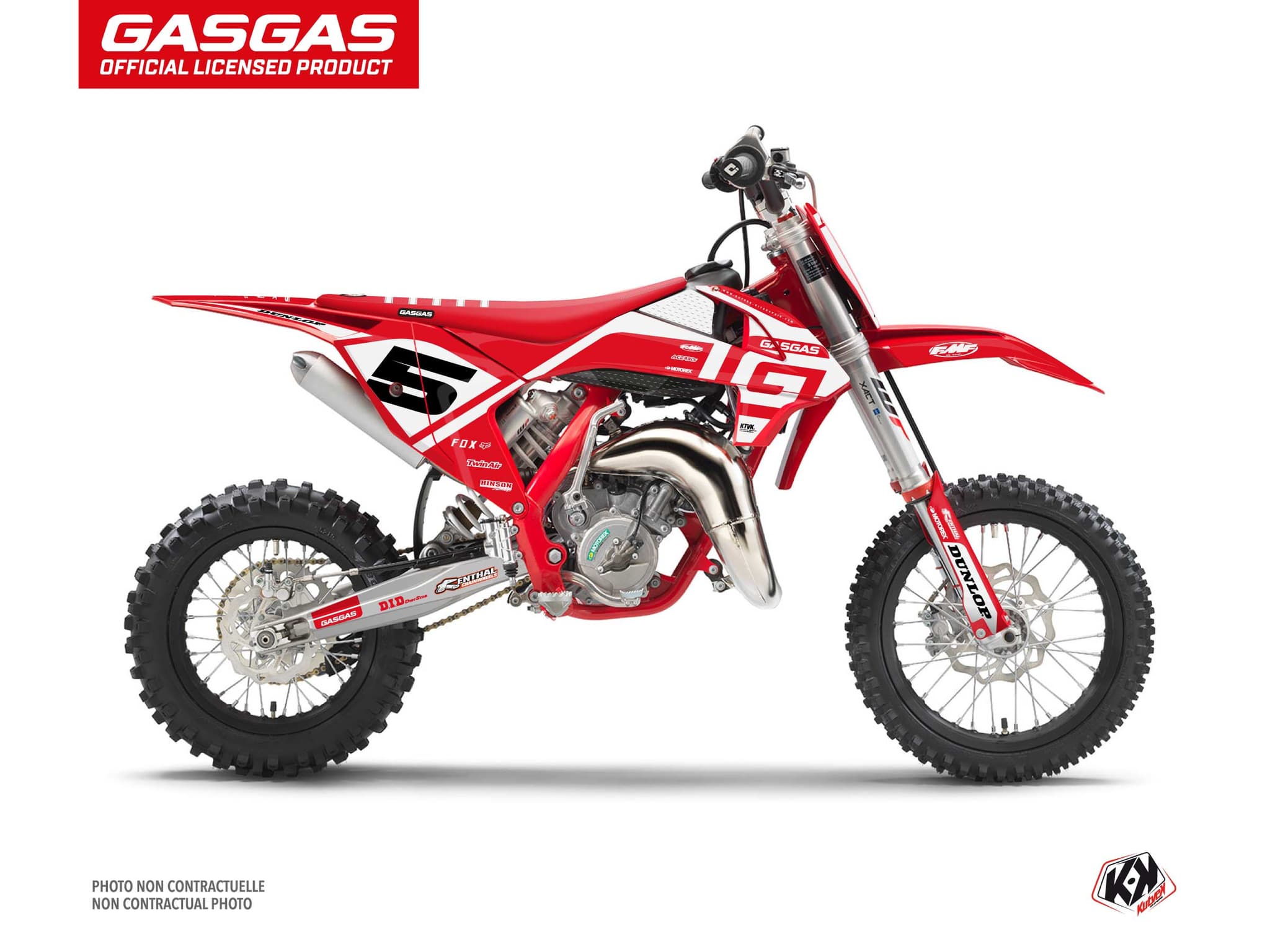 deko-set moto-cross spline gasgas mc 65 weiß