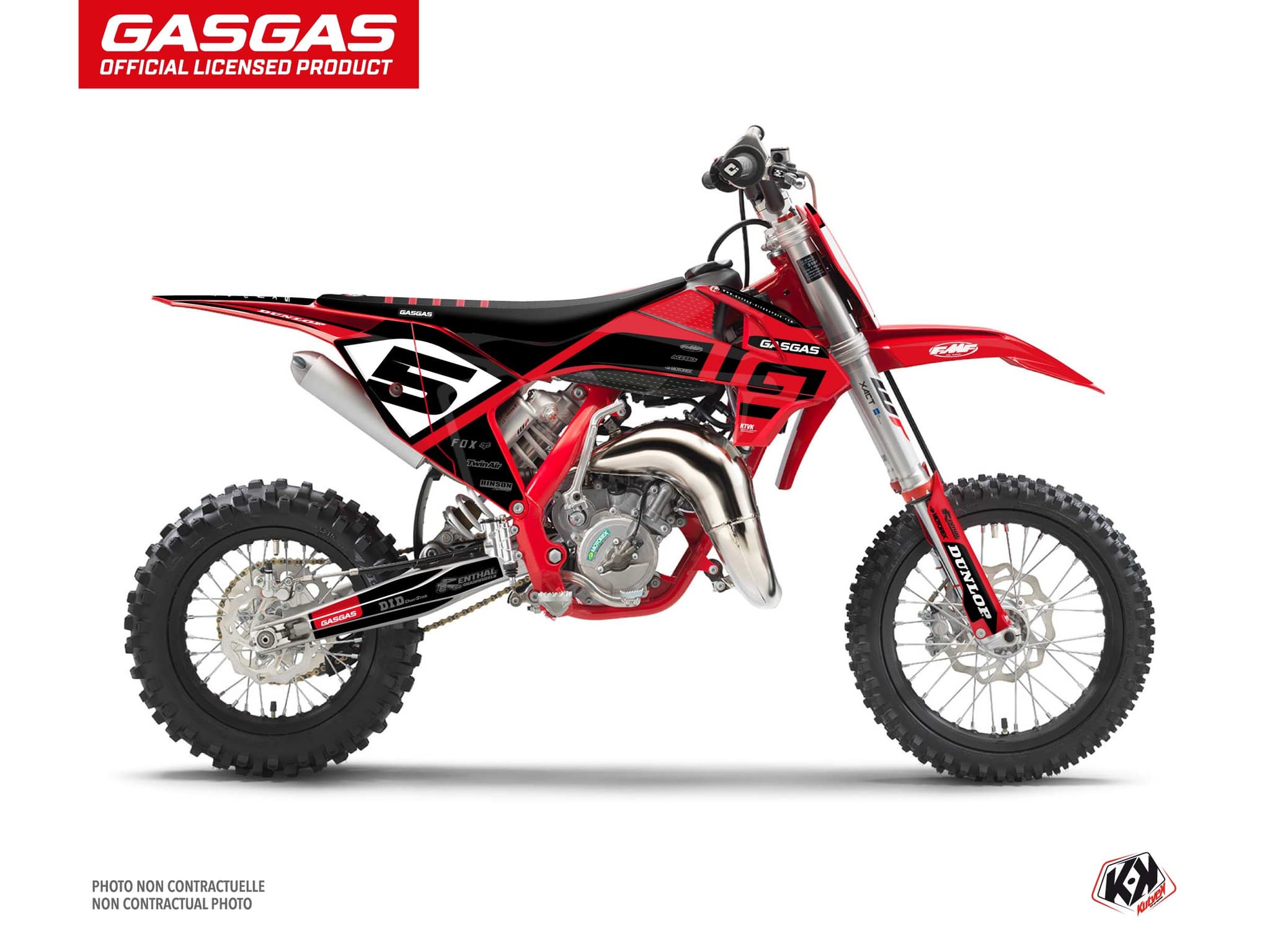 deko-set moto-cross spline gasgas mc 65 schwarz