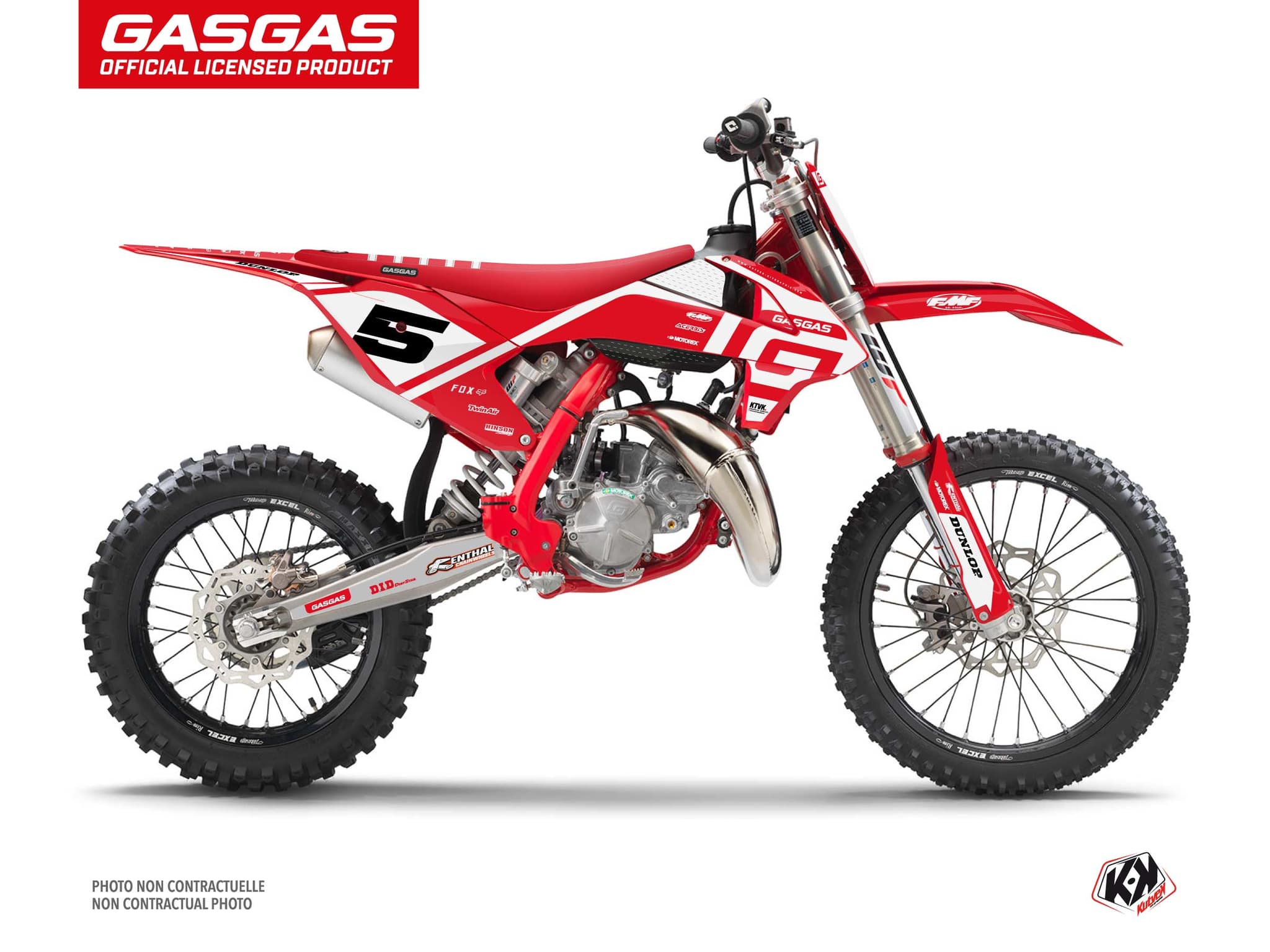 deko-set moto-cross spline gasgas mc 85 weiß