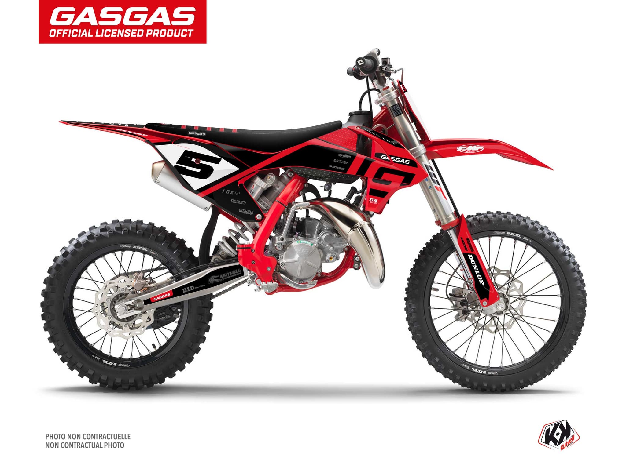 deko-set moto-cross spline gasgas mc 85 schwarz